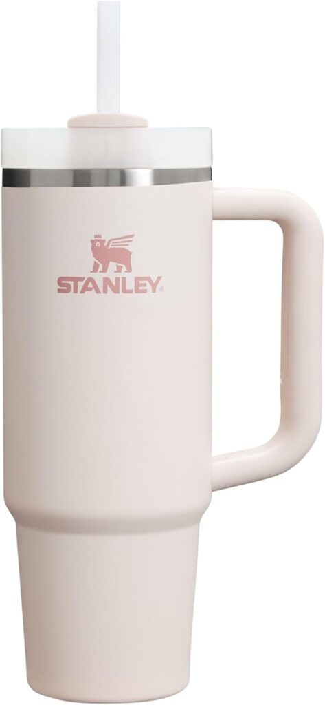 Stanley Quencher H2.0 FlowState Stainless Steel Vacuum Insulated Tumbler with Lid and Straw for Water, Iced Tea or Coffee, Smoothie and More, Cream 2.0, 30oz